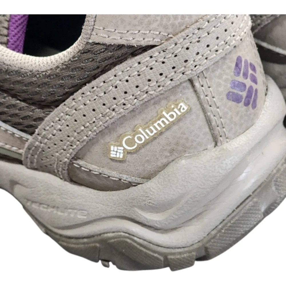 Columbia Strata Trail Low Women's Omnitech Size 8.5 Light Brown/gray Waterproof